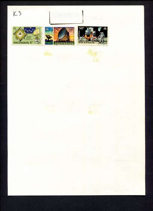 Ascension - 3 Stamps Mounted (Hinged) On Album Page