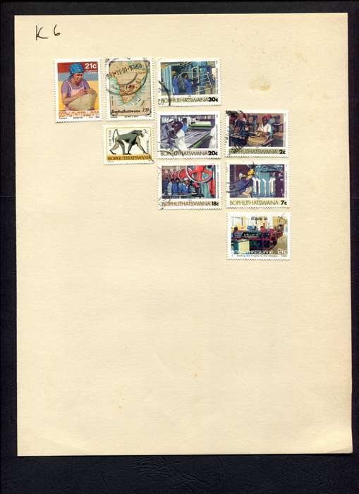 Bophuthatswana - 9 Stamps Mounted (Hinged) On Album Page