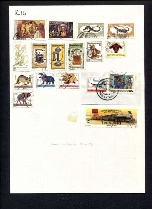Bophuthatswana - 17 Stamps Mounted (Hinged) On Album Page