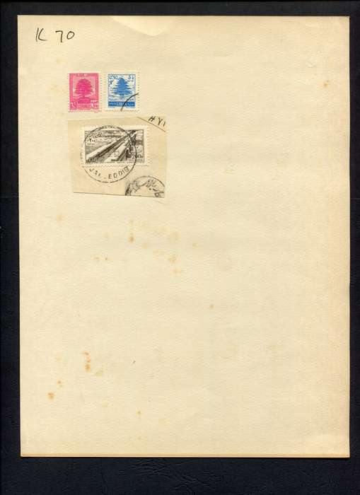 Lebanon - 3 Stamps Mounted (Hinged) On Album Page