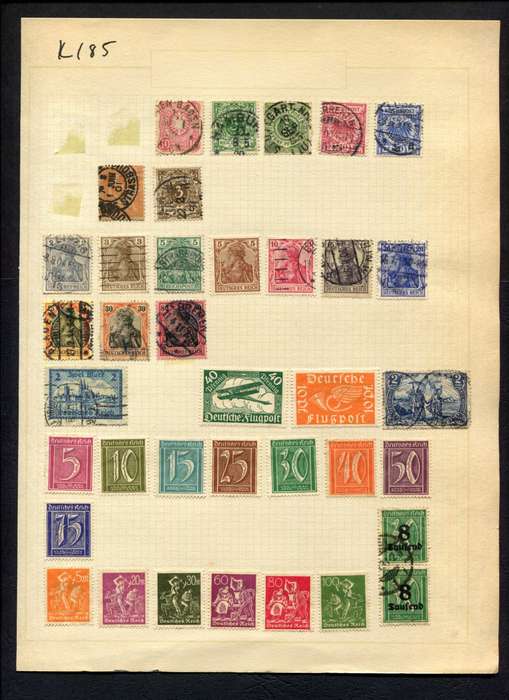Germany - 37 Stamps  Mounted (Hinged) On Album Page