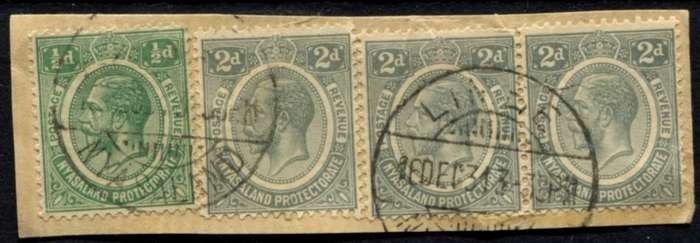 Nyasaland - Used On Piece
