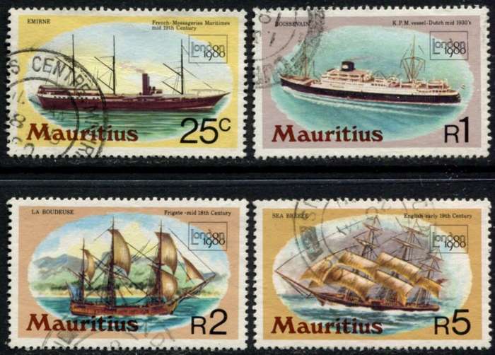 Mauritius - Ships - 1980 - Used
