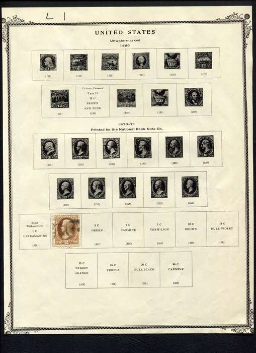 USA - 1 Stamp Mounted (Hinged) On Album Page