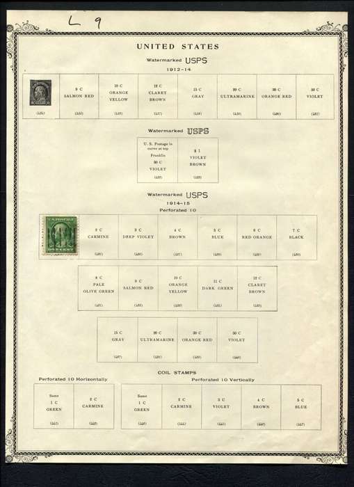 USA - 1 Stamp Mounted (Hinged) On Album Page