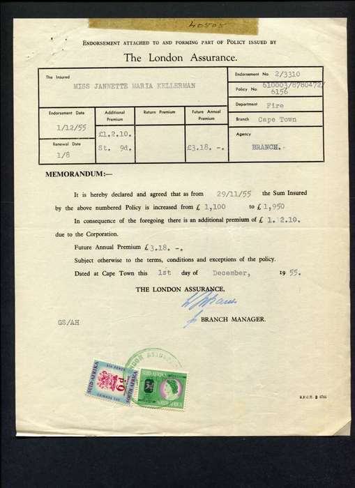 Union Of SA - Revenue Document