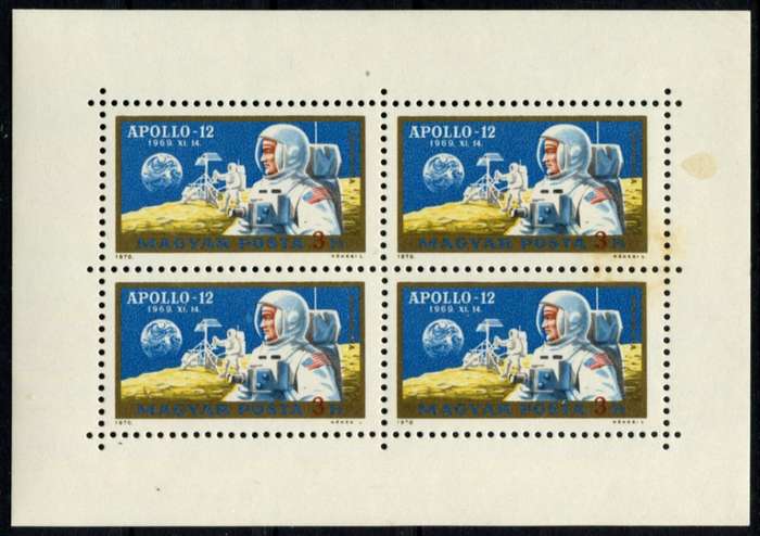 Hungary - Space - Miniature Sheet - 1970 - MNH - Toned