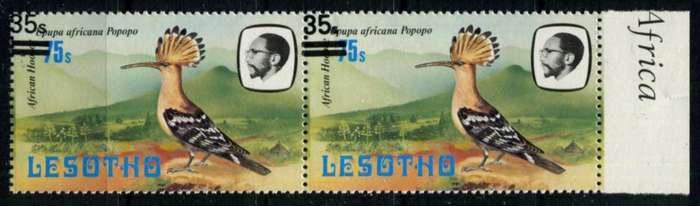 Lesotho - Birds - 1986 - MNH - Overprint Slightly Misplaced