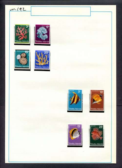Tokelau Islands - 8 Stamps Mounted (Hinged) On Old Album Page