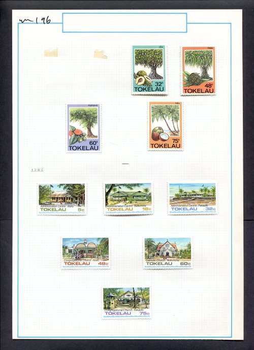 Tokelau Islands - 10 Stamps Mounted (Hinged) On Old Album Page