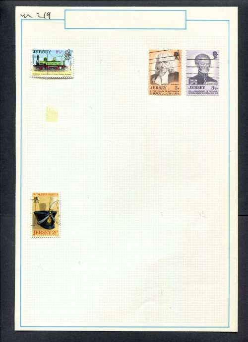 Jersey - 4 Stamps Mounted (Hinged) On Old Album Page