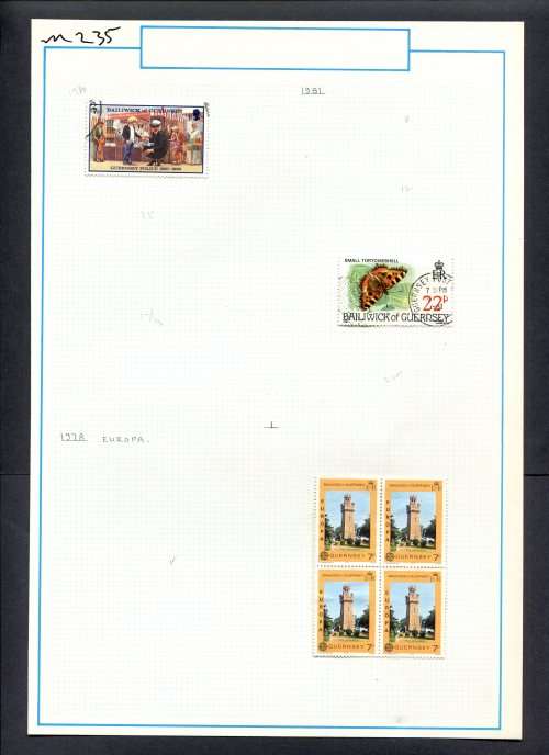Guernsey - 6 Stamps Mounted (Hinged) On Old Album Page