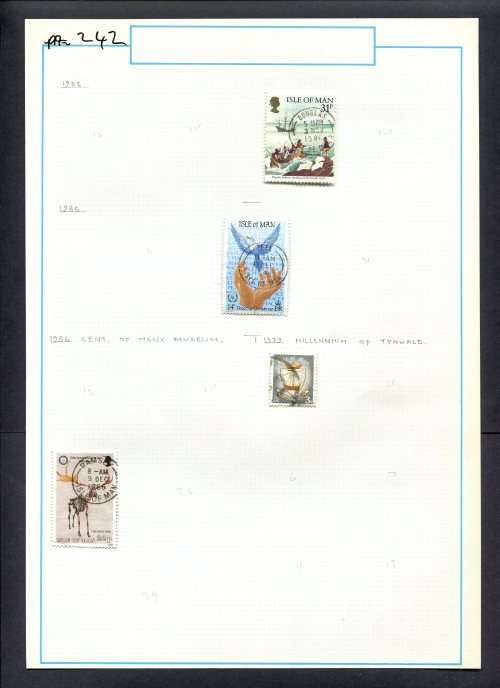 Guernsey - 4 Stamps Mounted (Hinged) On Old Album Page