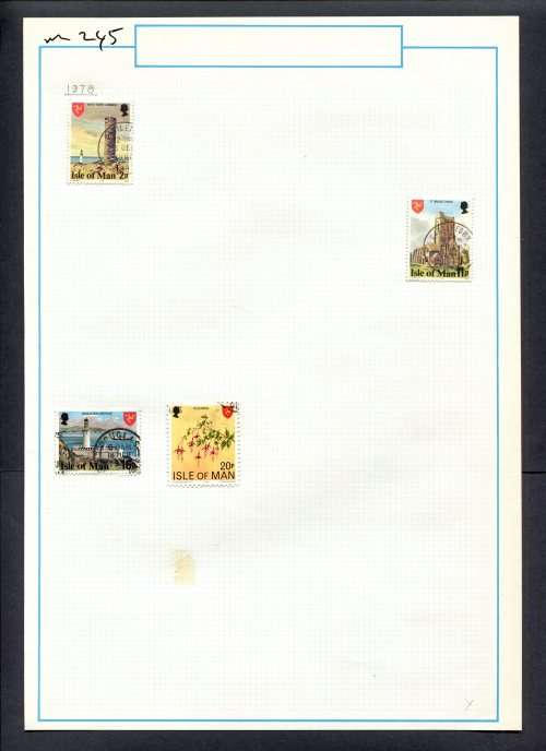 Guernsey - 4 Stamps Mounted (Hinged) On Old Album Page