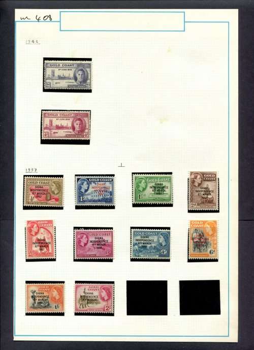 Gold Coast - 12 Stamps Mounted (Hinged) On Old Album Page