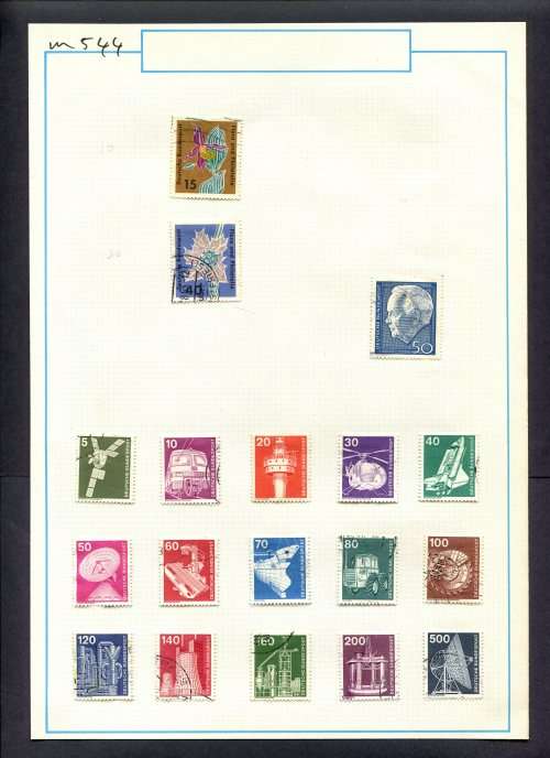 Germany - 18 Stamps Mounted (Hinged) On Old Album Page