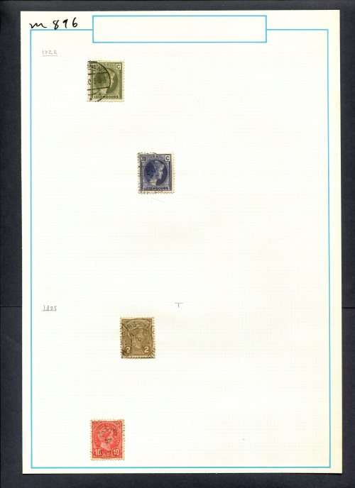 Luxembourg - 4 Stamps Mounted (Hinged) On Old Album Page