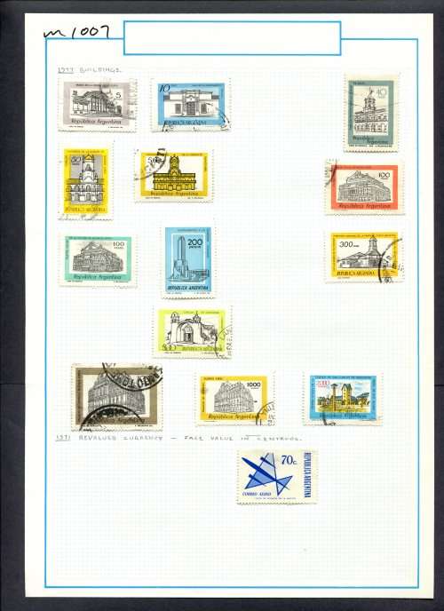 Argentina - 14 Stamps Mounted (Hinged) On Old Album Page