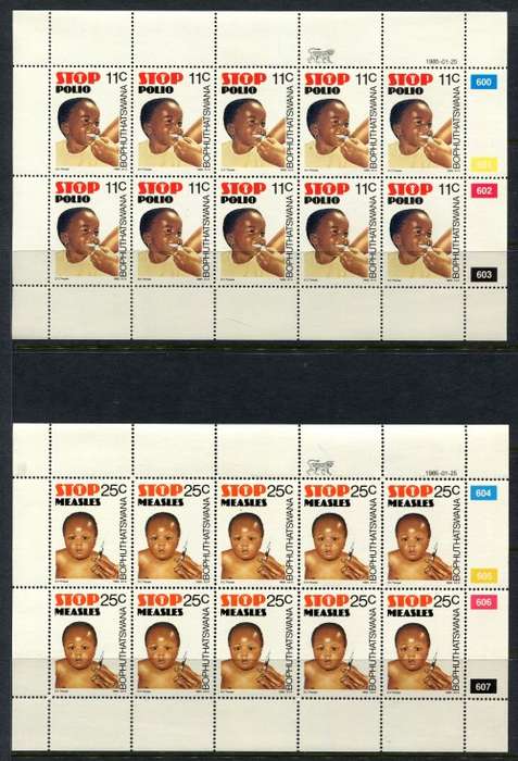 Bophuthatswana - Set of 4 Full Sheets of 10 - 1985 - MNH