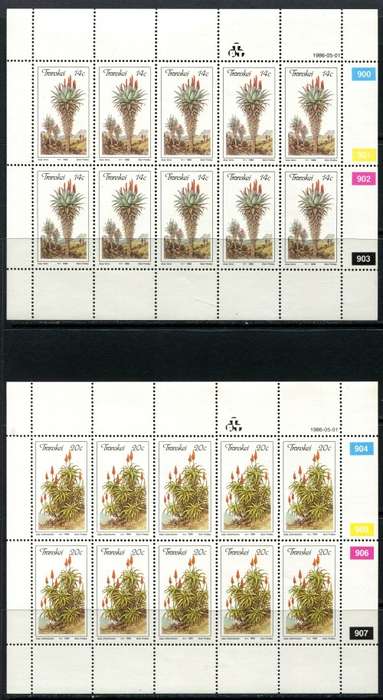 Transkei - Set of 4 Full Sheets of 10 -1986 -  MNH