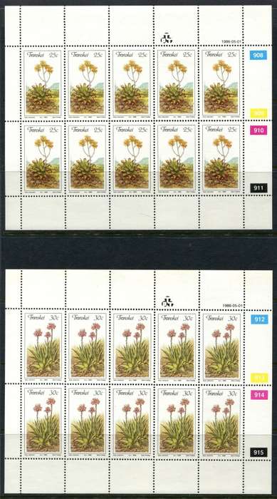 Transkei - Set of 4 Full Sheets of 10 -1986 -  MNH