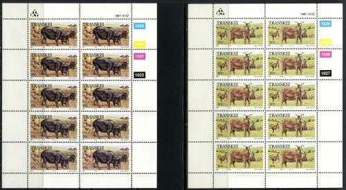 Transkei - Set of 4 Full Sheets of 10 -1987 -  MNH