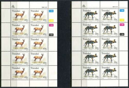 Transkei - Set of 4 Full Sheets of 10 -1988 -  MNH