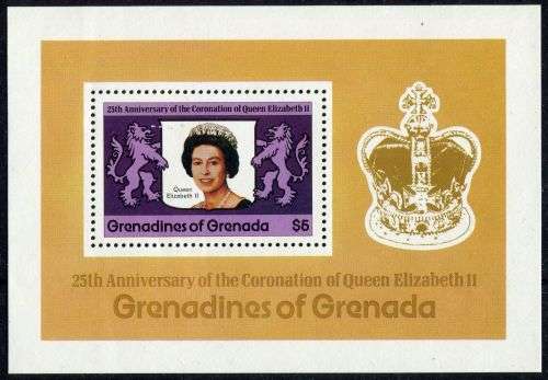 Grenadines of Grenada - Miniature Sheet - QEII 25th Anniversary of Coronation 1978 - MNH