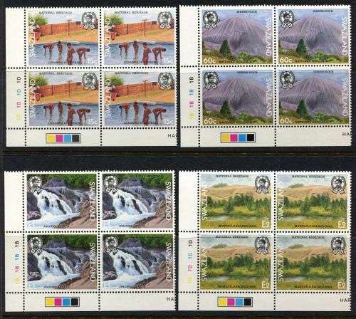 Swaziland - Set of 4 Control Blocks of 4 - 1991 - MNH