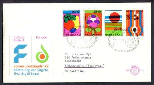 Netherlands - FDC - 1972