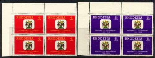 Rhodesia - 2 Corner Blocks of 4 - 1973 - MNH