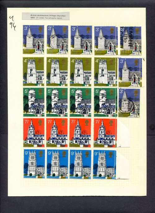Great Britain - 23 Stamps Mounted (Hinged) On Album Page
