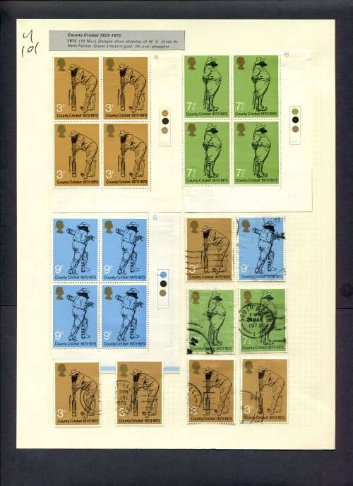 Great Britain - 20 Stamps Mounted (Hinged) On Album Page