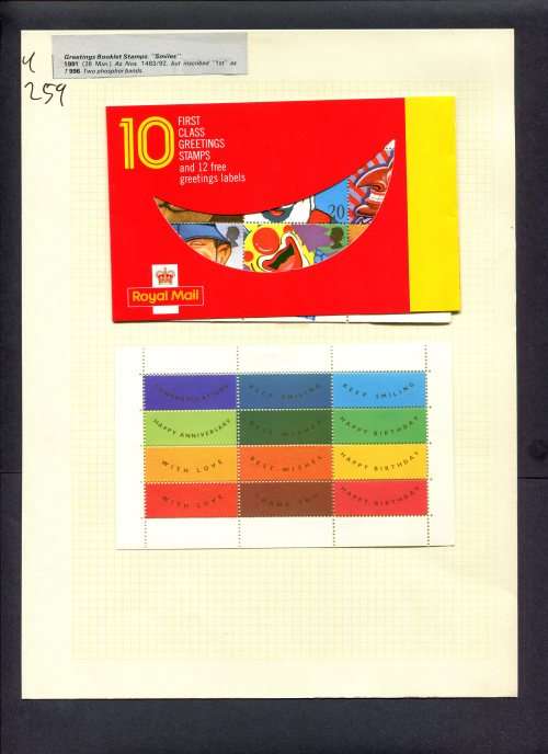 Great Britain - 1 Booklet Mounted (Hinged) On Album Page
