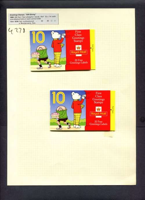 Great Britain - 2 Booklets (Hinged) On Album Page