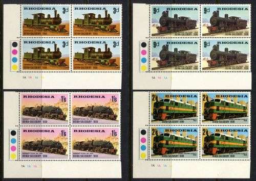Rhodesia - Set of 4 Control Block of 4 - 1969 - MNH