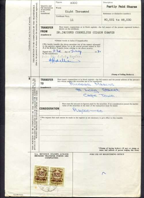 RSA - Revenue Document - Certificate No. 11