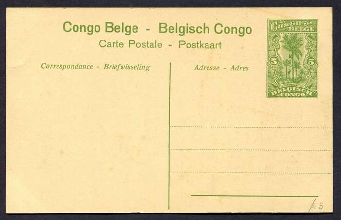 Belgium Congo - Postal Stationery - Post Card - Unused