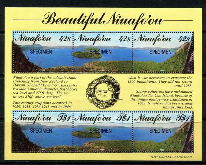 Niuafo`ou - Miniature Sheet - Specimen - 1990 - MNH