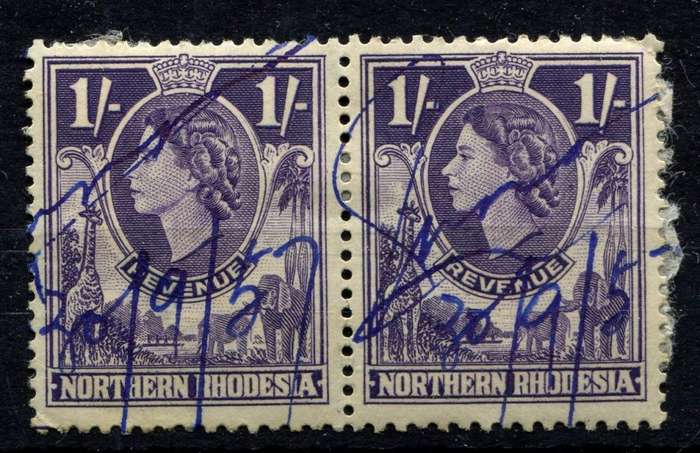 Northern Rhodesia - Revenue - 1955 - Used