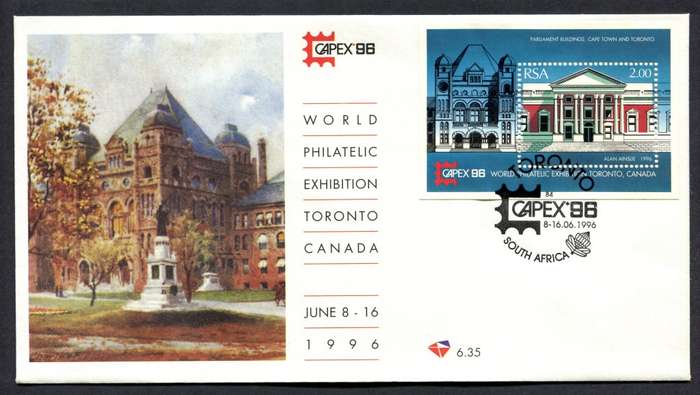 RSA - Miniature Sheet FDC 6.35 - 1996