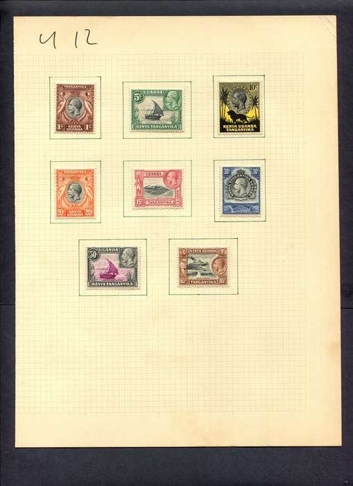 KUT - 8 Stamps Mounted (Hinged) On Album Page