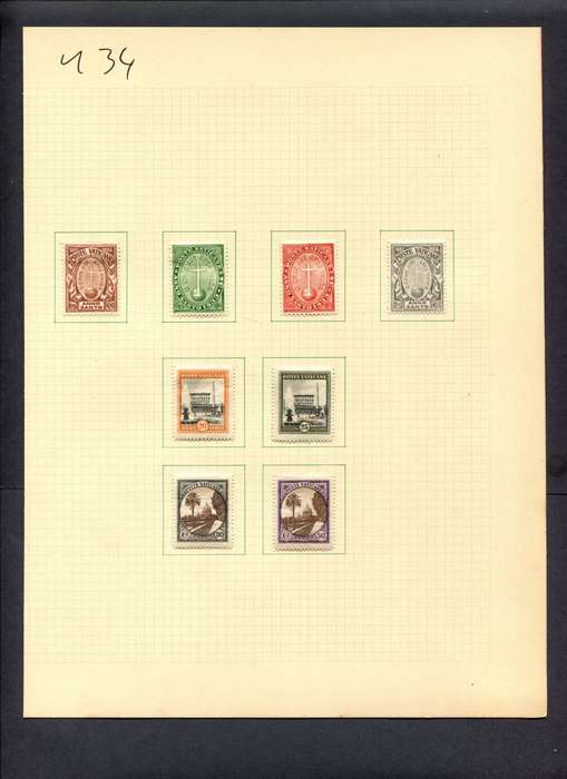 Vatican - 8 Stamps Mounted (Hinged) On Album Page