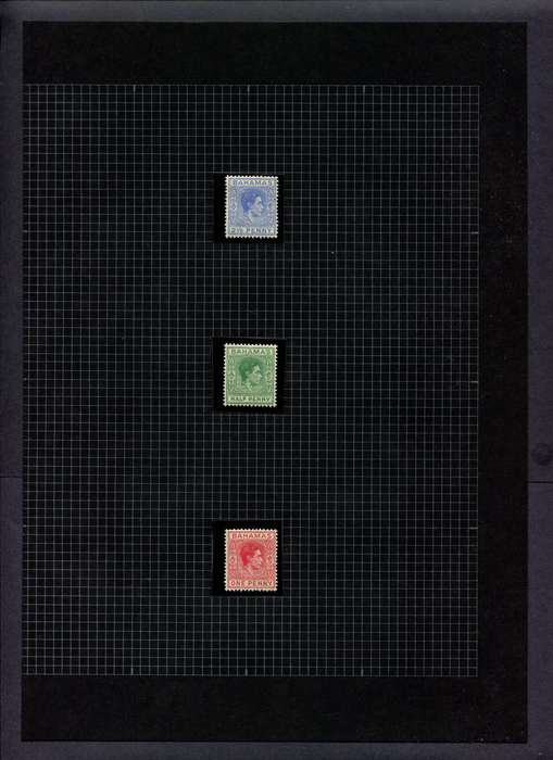 Bahamas - 3 Stamps Mounted (Hinged) On Album Page