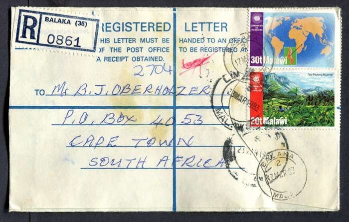 Malawi - Registered Cover
