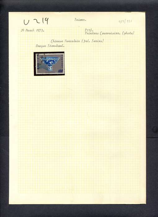 Taiwan - 1 Stamp Mounted (Hinged) On Old Album Page