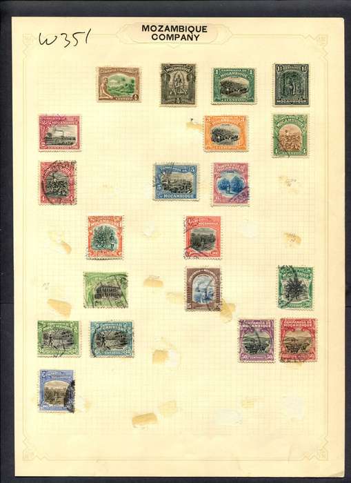 Mozambique Company - 20 Stamps Mounted (Hinged) On Album Page