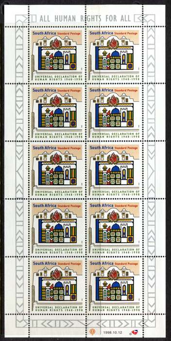 RSA - Sheet of 10 - 1998 - MNH