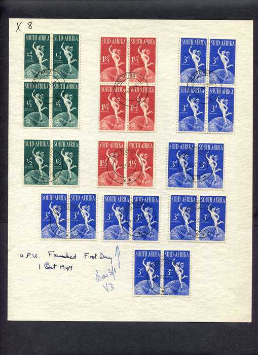 Union of SA - 26 Stamps Mounted (Hinged) On Album Page
