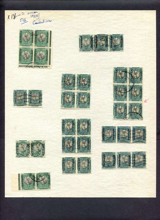 Union of SA - 35 Stamps Mounted (Hinged) On Album Page